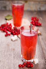 fresh hot viburnum tea