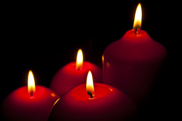 rote Kerzen