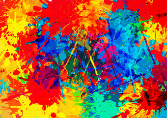 Multi Colored splatter background. illustration vector design