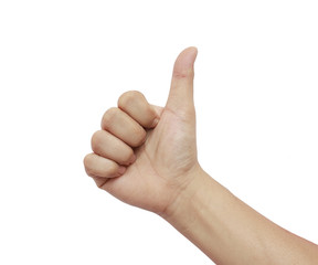 Hand isolated on white background