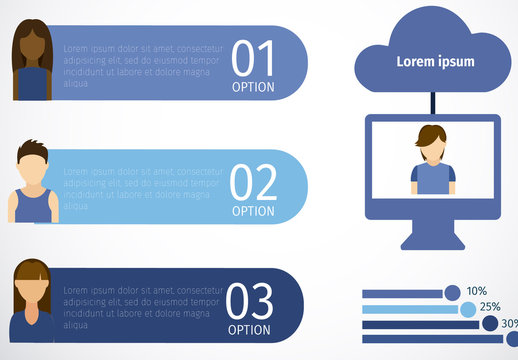 Blue Gradient Social Network Users Infographic Template
