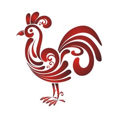 Rooster – Chicken with decorative ornament style