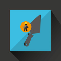 silhouette man and wrench icon design vector illustration eps 10