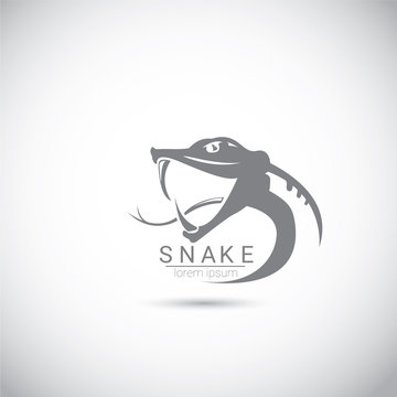 vector snake simple black logo design element.