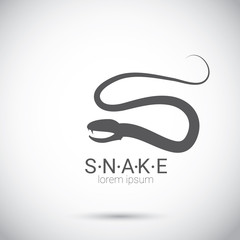 vector snake simple black logo design element.