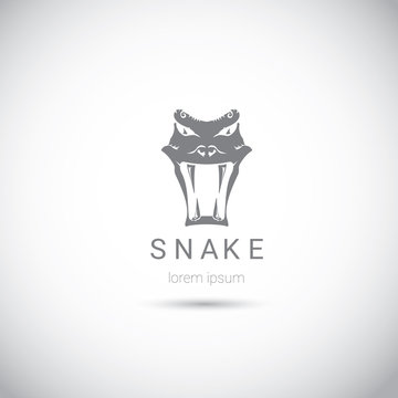 vector snake simple black logo design element.