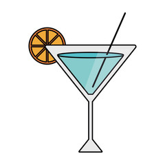 Summer cocktail icon. vacation beach and tropical theme. Isolated design. Vector illustration