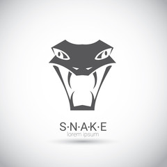 vector snake simple black logo design element.