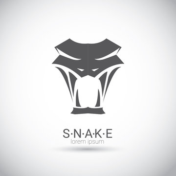 vector snake simple black logo design element.