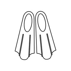 Summer fins icon. vacation beach and tropical theme. Isolated design. Vector illustration