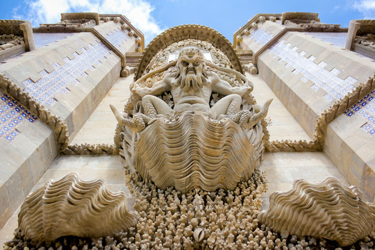 A sculpture of Triton, Pena Palace, Sintra, Portugal