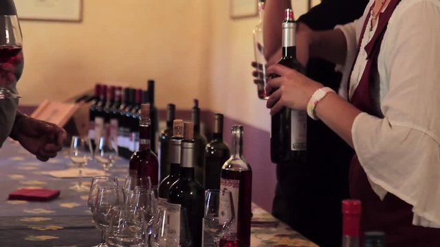 Wine tasting at the winery in Chianti region
