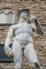 Copy of Michelangelos David on the Piazza della Signorina in Flo