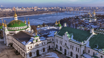 Panoramic view of Kiev Pechersk Lavra Monastery