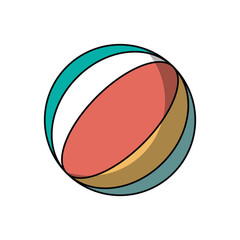 Ball icon. Summer beach sport hobby theme. Isolated design. Vector illustration