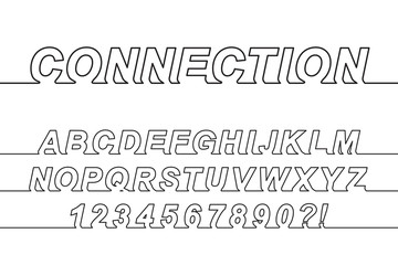 Connection One Line Font