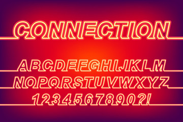 Neon Connection One Line Font