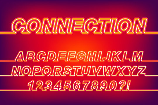 Neon Connection One Line Font