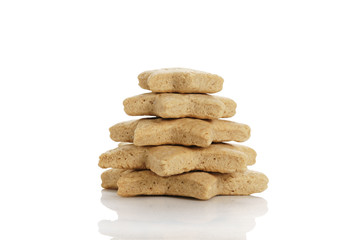 christmas cookies in stack form christmas tree isolated