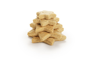 christmas cookies in stack form christmas tree isolated