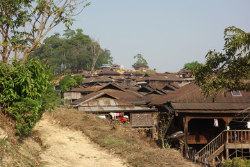 Fototapeta na wymiar Mountain village, Shan state, Myanmar