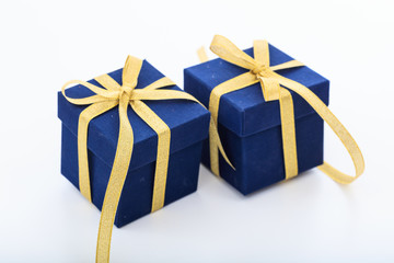 Gift boxes on white background