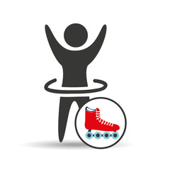 man hand up silhouette with barbell icon design vector illustration eps 10