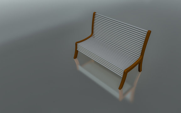 3D Rendered Bench
