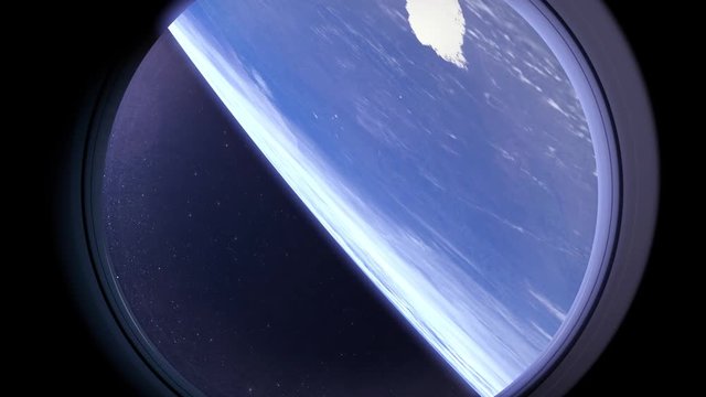 Earth as seen through window of International Space Station ISS, Space, earth, orbit, ISS.