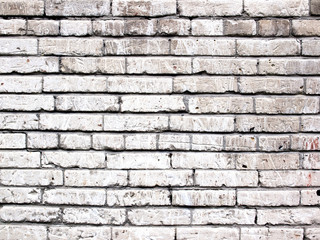 White brick wall texture or background