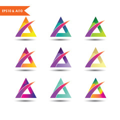 triangle letter a logo