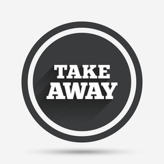 Take away sign icon. Takeaway food or drink.