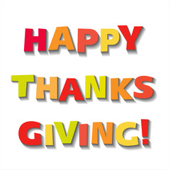 Thanksgiving day greeting. Vector illustration.