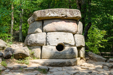Dolmen in the Zhane river valley, Russia