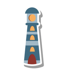 lighthouse beach isolated icon vector illustration design