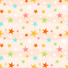 Abstract seamless pattern with stars

