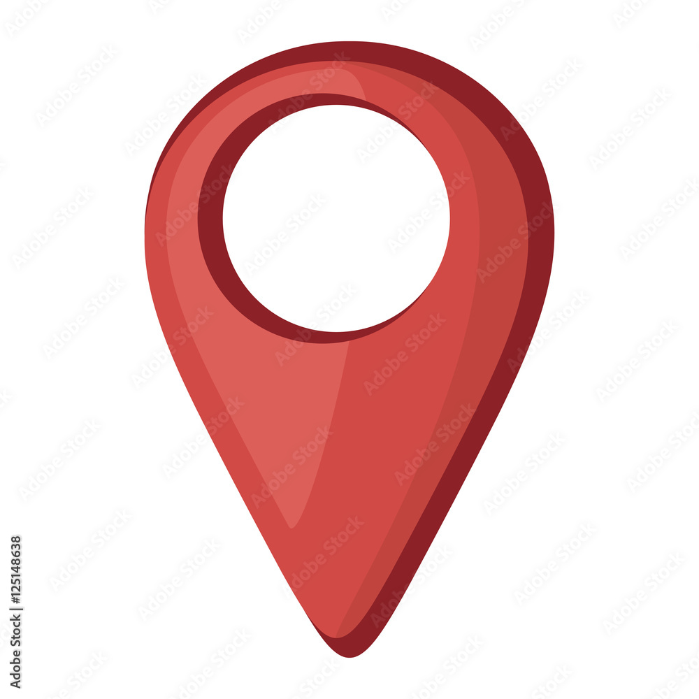 Poster pin pointer location icon vector illustration design