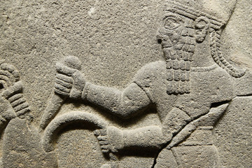Detail, priest in procession