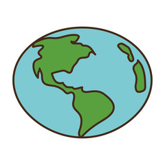 world planet earth isolated icon vector illustration design