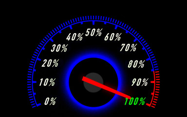 Tachometer 100 %