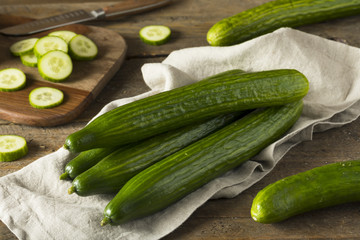 Raw Green Organic European Cucumbers
