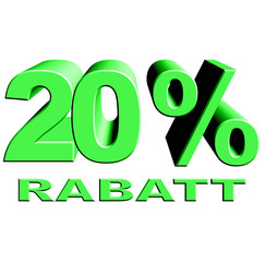 20 Prozent Rabatt 