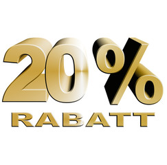 20 Prozent Rabatt 