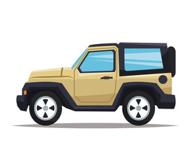 Fototapeta na wymiar Jeep icon. Vehicle transportation travel and trip theme. Colorful design. Vector illustration