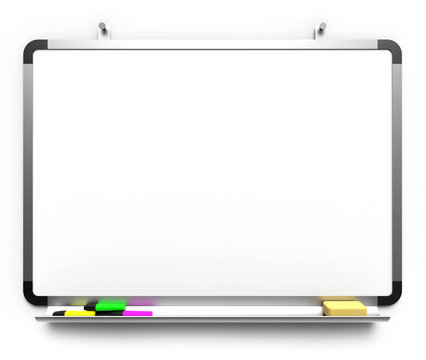 Whiteboard Clipchart Pinwand leer.