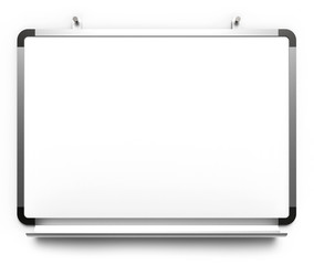 Whiteboard Clipchart Pinwand leer.