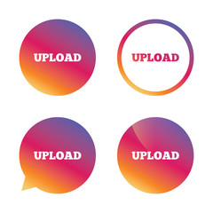 Upload sign icon. Load symbol.