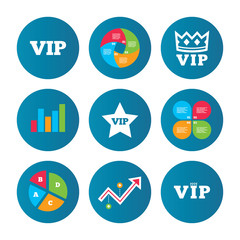 VIP icons. Very important person symbols.