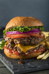 Homemade Cheese Smash Burger © Brent Hofacker
