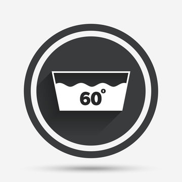 Wash icon. Machine washable at 60 degrees symbol.